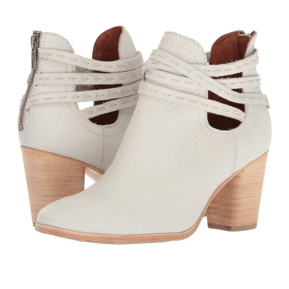 Frye Naomi Pickstitch Shootie - White Soft Vintage